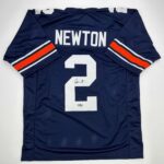 Facsimile Autographed Cam Newton Auburn Blue Reprint Laser Auto College Football Jersey Size Men’s XL
