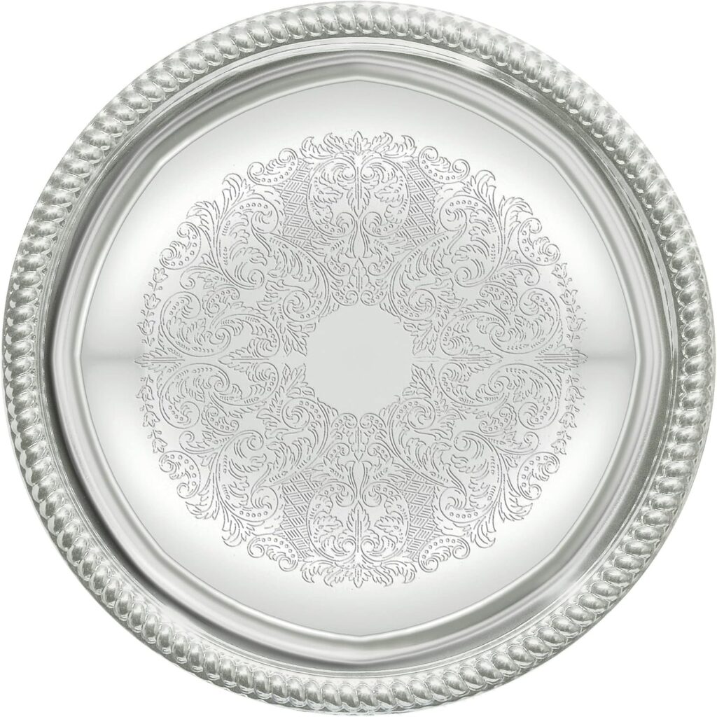 Winco CMT-14 Round Tray, 14-Inch, Chrome,Medium