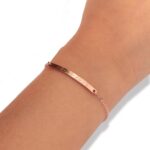 Name Bracelet Dainty Personalized Gift Gold Silver Rose Gold Plated Delicate Initial Named Bracelet