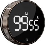 BlueSnail Kitchen Timer with LED Digital Display Smart Efficana for Home Classroom Gym Office, Volume and Brightness Adjustable Productivity Timer (Guncolor)