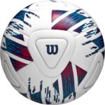 WILSON NCAA Veza Match Soccer Ball – Size 5, White/Blue/Purple