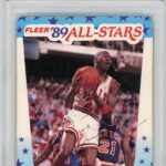 Michael Jordan Autographed 1989 Fleer Sticker Card #3 (PSA) – Basketball Autographed Cards