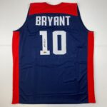Facsimile Autographed Kobe Bryant United States Team USA Olympics Blue Reprint Laser Auto Basketball Jersey Size Men’s XL