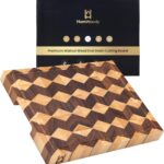 3D Handmade Cutting Boards 17″x13″x1″-Walnut End Grain Wood Cutting Boards-Charcuterie Board/Wooden Chopping Board -Kitchen Gadgets