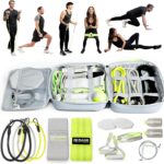 Ex Kit Home Gym Equipment with Carry Bag – 10Pcs Resistance Bands Kit with Handles, Door Anchor, Jump Rope, Booty Bands & More – Full Body Workout Bands Set for Strength, Cardio & Flexibility