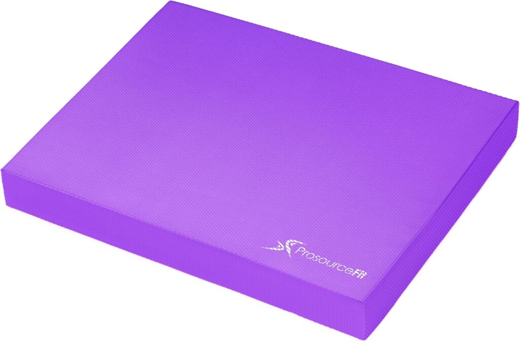 ProsourceFit Exercise Balance Pad – Large Cushioned Non-Slip Foam Mat & Knee Pad for Fitness, Stability Training, Physical Therapy, Yoga 15″x19″