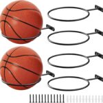LALAOKS Basketball Holder Wall Mount for Basketball, Soccer Ball, Volleyball, Football, Rugby