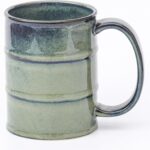 Coffee Mug, 22 oz Beer Mugs Large Ceramic Coffee Mug Tea Cups, Handmade Mug with Big Handle for Office and Home, Dishwasher and Microwave Safe (Blue Green)
