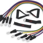 SPRI Resistance Band Kit – Resistance Training Interchangeable Tubes for Full Body Toning – Includes 5 Exercise Bands, Ankle/Wrist Strap with Padded Handles, Door Anchor, Exercise Guide, Carry Bag