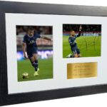 12×8 A4 Kylian Mbappé PSG Paris Saint-Germain Autographed Signed Photo Photograph Picture Frame Football Soccer Poster Gift G