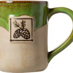 Cape Shore 16oz Hand-Crafted Stamped Potter’s Mug (Pine Cone)