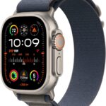 Apple Watch Ultra 2 [GPS + Cellular 49mm] Smartwatch with Rugged Titanium Case & Blue Alpine Loop Small. Fitness Tracker, Precision GPS, Action Button, Extra-Long Battery Life