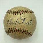 Stunning Babe Ruth Single Signed Autographed Baseball JSA COA – Autographed Baseballs