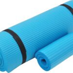 Fitvids 1/2-Inch Extra Thick High Density Anti-Tear Exercise Yoga Mat with Knee Pad and Carrying Strap, Multiple Colors