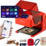 AlgoLaser 5W Laser Engraver Machine: Portable & Smart with 3.5″ Touch Screen, Hand Drawing/Wireless/SD Card/Offline Engraving, AlgoOS 2.0 Self Developed System for Wood, Acrylic, Leather