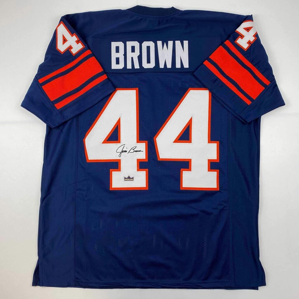 Facsimile Autographed Jim Brown Syracuse Blue Reprint Laser Auto College Football Jersey Size Men’s XL