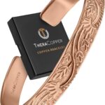 Copper Bracelet for Men & Women — 100% Pure Copper Bracelets — Raw, Solid & Uncoated Authentic Handmade Tibetan Bracelet Cuff Bangles