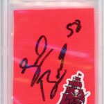 Shaquil Barrett Autographed Football End Zone Pylon Cut, Beckett Authentic Autograph Slab, Tampa Bay Buccaneers Signed Memorabilia