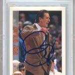 Pat Riley Signed Basketball Card, 1992-1993 Hoops #256, Beckett Authentic Autograph BGS Auto-10 Graded Slab, New York Knicks Autographed Memorabilia NY