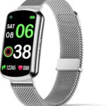 Health Fitness Tracker with 24/7 Heart Rate, Smart Watch with Blood Pressure and Blood Oxygen Monitor, Bulit-in 120+ Sport Mode, Sleep Tracking Waterproof Activity Tracker for Women Men (Silver)