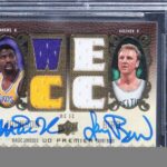 Magic Johnson & Larry Bird Signed 2008 UD PRQC #PR4ML 3/25 Card Auto 10 BAS Slab – Basketball Autographed Cards
