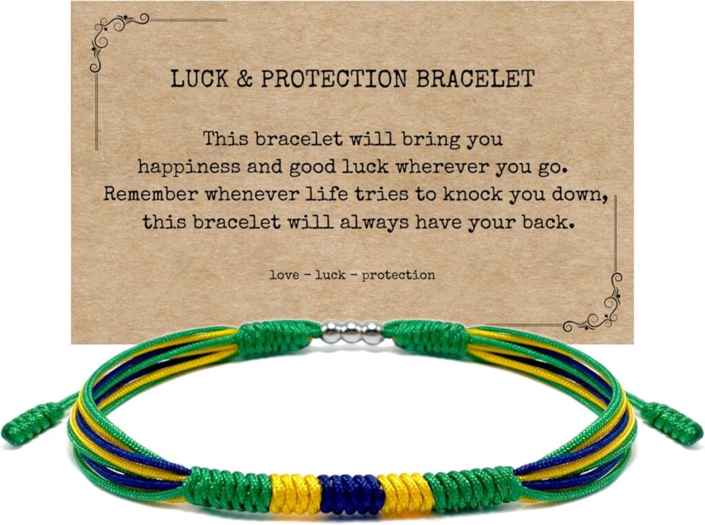 LAMIBEE Patriotic Country Code Flag Pride Bracelet, Protection and Lucky Surfer String Bracelet, Tibetan Wrist Wrap Bracelet, Boho Rope Bracelet for Women, Men, String Thread