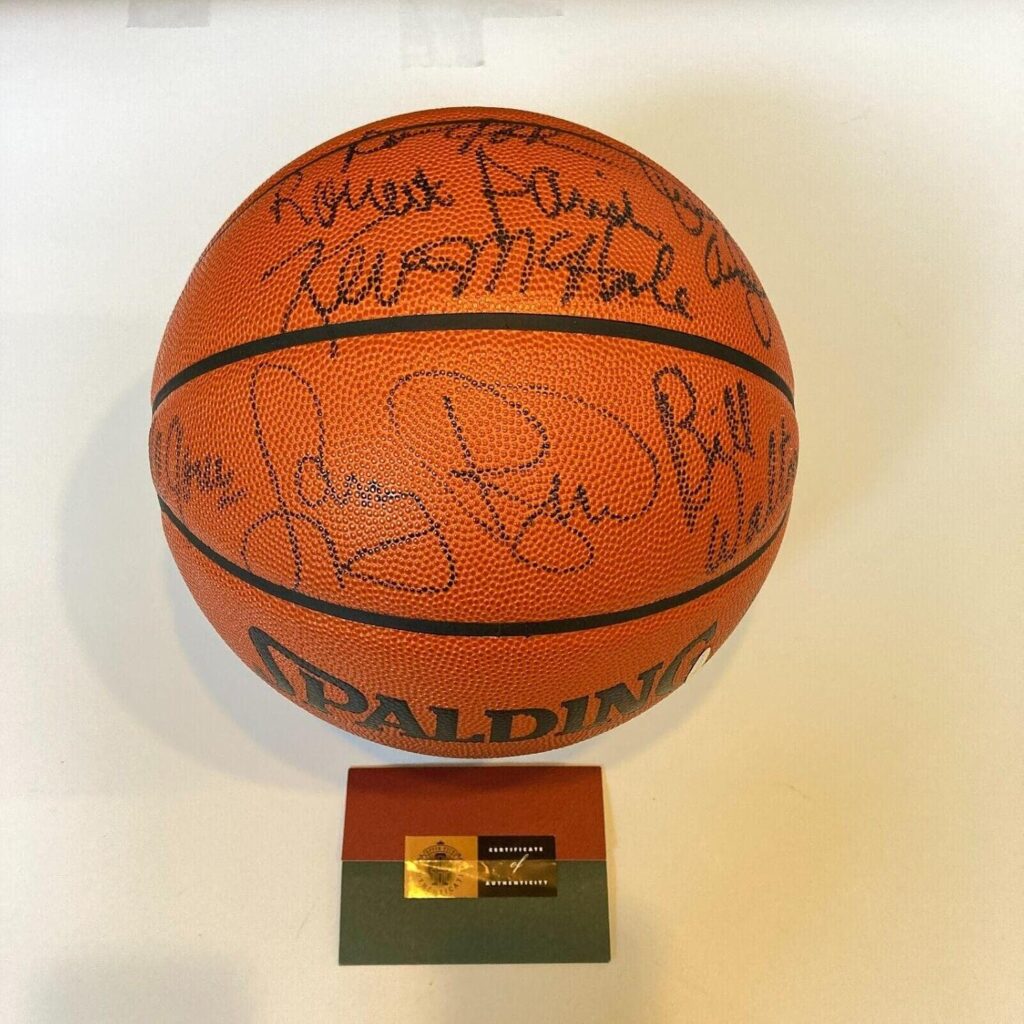 1985-86 Boston Celtics NBA Champs Team Signed Official NBA Game Basketball UDA – Autographed Basketballs