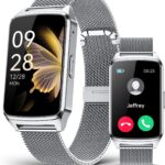 Fitness Tracker Watch for Women Men, Step Counter Work For iPhone and Android, IP68 Waterproof, Activity Track with Calorie, Sleep Monitor, 110+ Sports Modes Pedometer Smart Smartwatch (Silver, 1.57)