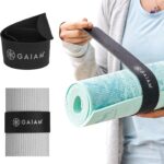 Gaiam Yoga Mat Strap Slap Band – Keeps Your Mat Tightly Rolled and Secure with One Snap – Strong Clasp for Yoga Mat Storage and Travel – Fits Most Size Mats (20″L x 1.5″W), Black
