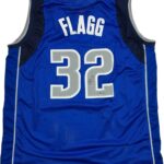 Facsimile Autographed Cooper Flagg Dallas Blue Reprint Laser Auto Basketball Jersey Size Men’s XL