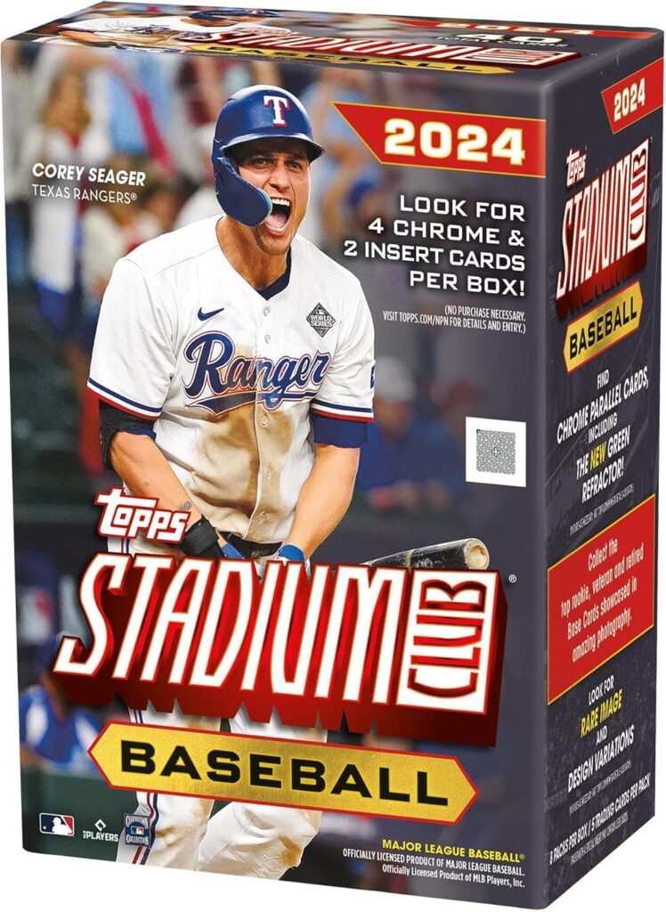 Topps 2024 Stadium Club Baseball Factory Sealed Value Box – Baseball Wax Packs