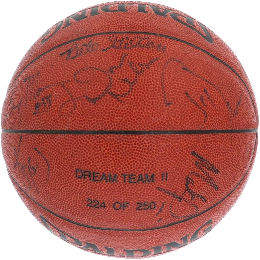 1994 Dream Team II Olympics Team USA Signed Spalding Basketball JSA COA – Autographed Basketballs