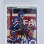 Mike Richter New York Rangers Autographed 1990-91 Upper Deck #32 Beckett Fanatics Witnessed Authenticated 10 Rookie Card – Hockey Slabbed Autographed Rookie Cards