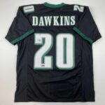 Facsimile Autographed Brian Dawkins Philadelphia Black Reprint Laser Auto Football Jersey Size Men’s XL