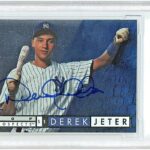 Derek Jeter Signed 1994 Upper Deck Top Prospects Card #550, Beckett Authentic Autograph Slab, New York Yankees Autographed Baseball Memorabilia for Man Cave (VG)