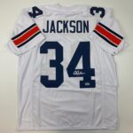 Facsimile Autographed Bo Jackson Auburn White Reprint Laser Auto College Football Jersey Size Men’s XL