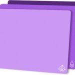 ZVP Flexible Plastic Cutting Board Set of 3 Gradient Color, Colorful Chopping Boards, BPA Free Mats, Non Slip, Dishwasher Safe, 15×12 Inch, Purple Multi-Color