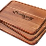 Personalized Acacia Wood Serving Tray with Engraved Name, Wooden Tray for Food, Coffee Table, Kitchen Counter Wedding Gift â Rustic Bed Tray for Eating, Parties, Display and Home Decor Use