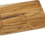 Lipper International 7215 Teak Wood Edge Grain Kitchen Cutting and Serving Board, Small, 12″ x 9″ x 5/8″