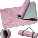 Yoga Mat Extra Thick 9MM, High Density Exercise Mats Non Slip for Home Workout, Pilates Mat with Strap for Women Men, Eco Friendly Mat Thick (9MM-NAVY-BLUE)