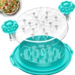 Chicken Shredder Tool Twist Large – 10” Pro Meat Shredders for Chicken Breast,Visible Kitchen Gadgets Grinder Machine with Brush,Strong Anti-Slip Strip,Ergonomic Handle,BPA Free (Tiff-blue)