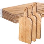 Patelai 6 Pcs Cutting Board Set with Handles Laser Engraving Wooden Charcuterie Kitchen Plain Serving Chopping Board Bulk for DIY Housewarming(Bamboo,15 x 7 Inch)