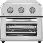 Cuisinart Compact Air Fryer Toaster Oven, Stainless Steel Fryer with 6-in-1 Functions, Adjustable Temperature, Includes Oven Rack, Baking Pan and Air Fry Basket, TOA-26