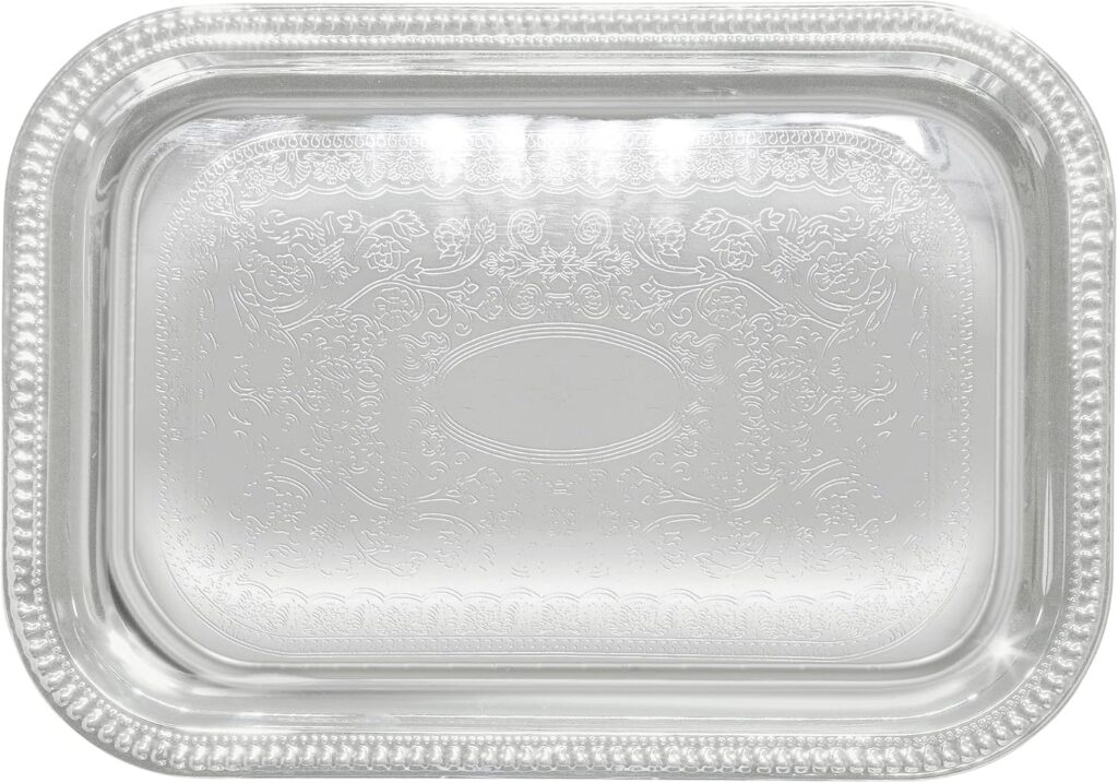 Winco Rectangular Tray, 18 by 12-Inch, Chrome, 18″ x 12″