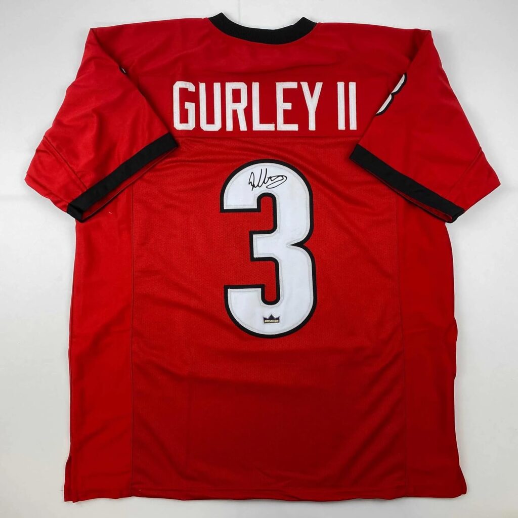 Facsimile Autographed Todd Gurley II Georgia Red Reprint Laser Auto College Football Jersey Size Men’s XL