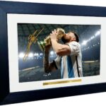 Lionel Messi World Cup Winners 2022 Argentina Barcelona Leo Autographed Signed 12×8 A4 Photo Photograph Picture Frame Football Soccer Poster Gift