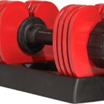 Stamina X Versa-Bell Adjustable Dumbbell 10-50 lb w/ Smart Workout App – 9 in 1 Adjustable Weight Set – Strength Training Equipment for Home Gym Weightlifting
