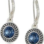 Handmade Bohemian Crystal Leverback Earrings for Women – Lightweight 925 Silver Plated Boho Dangle Teardrop Earrings Jewelry Gifts (Black, Blue, White Pearl)