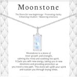 HOPE LOVE SHINE New Beginnings Rainbow Moonstone Sterling Silver Necklace for Women