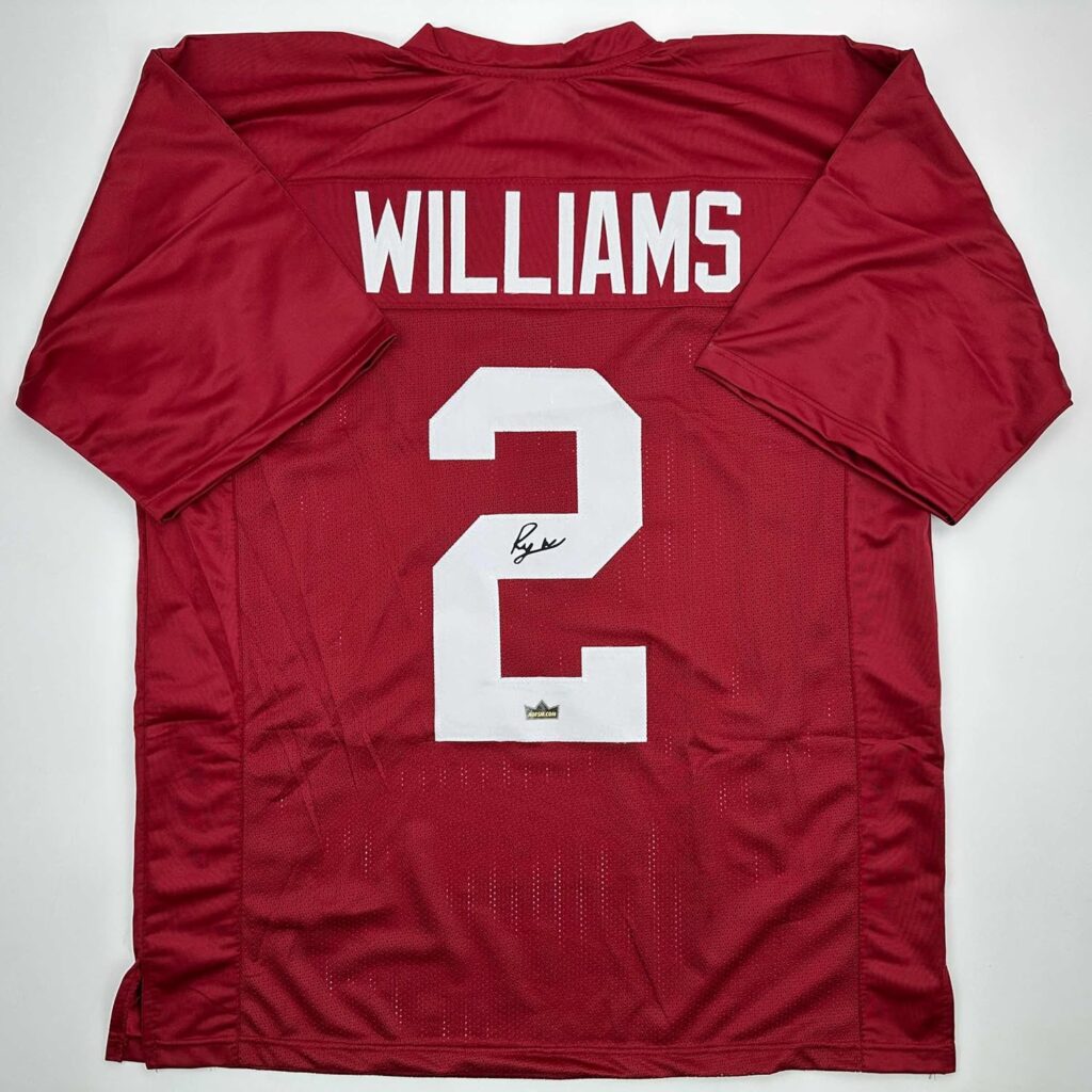 Facsimile Autographed Ryan Williams Alabama Red Reprint Laser Auto College Football Jersey Size Men’s XL